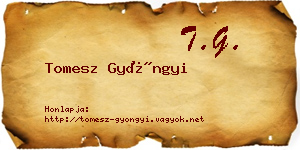 Tomesz Gyöngyi névjegykártya